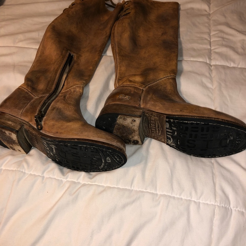 Tan Rustic Manchester Riding Boots - Picture 2 of 4